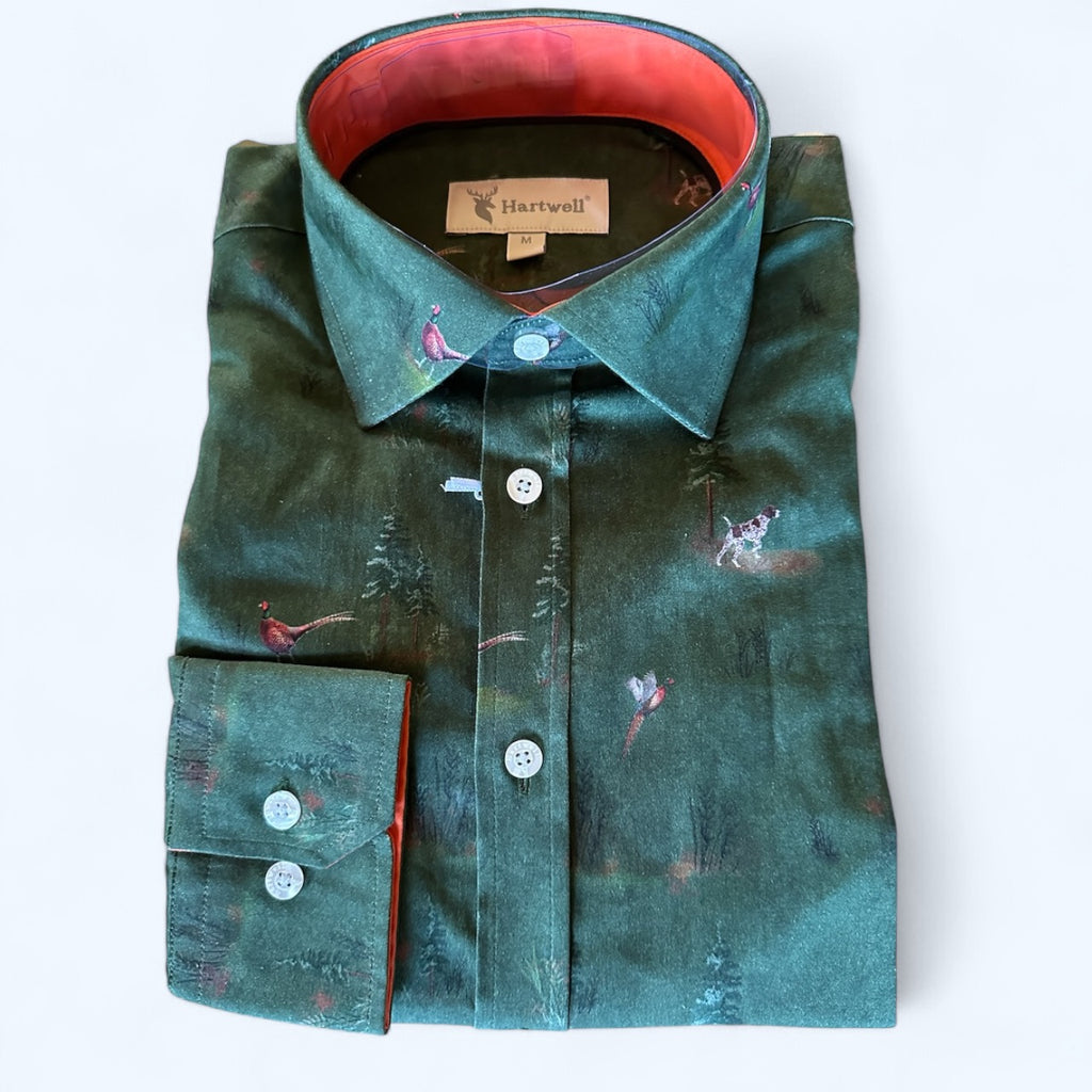 Mens Hunt Camp Shirt - Green - Hound & Hare