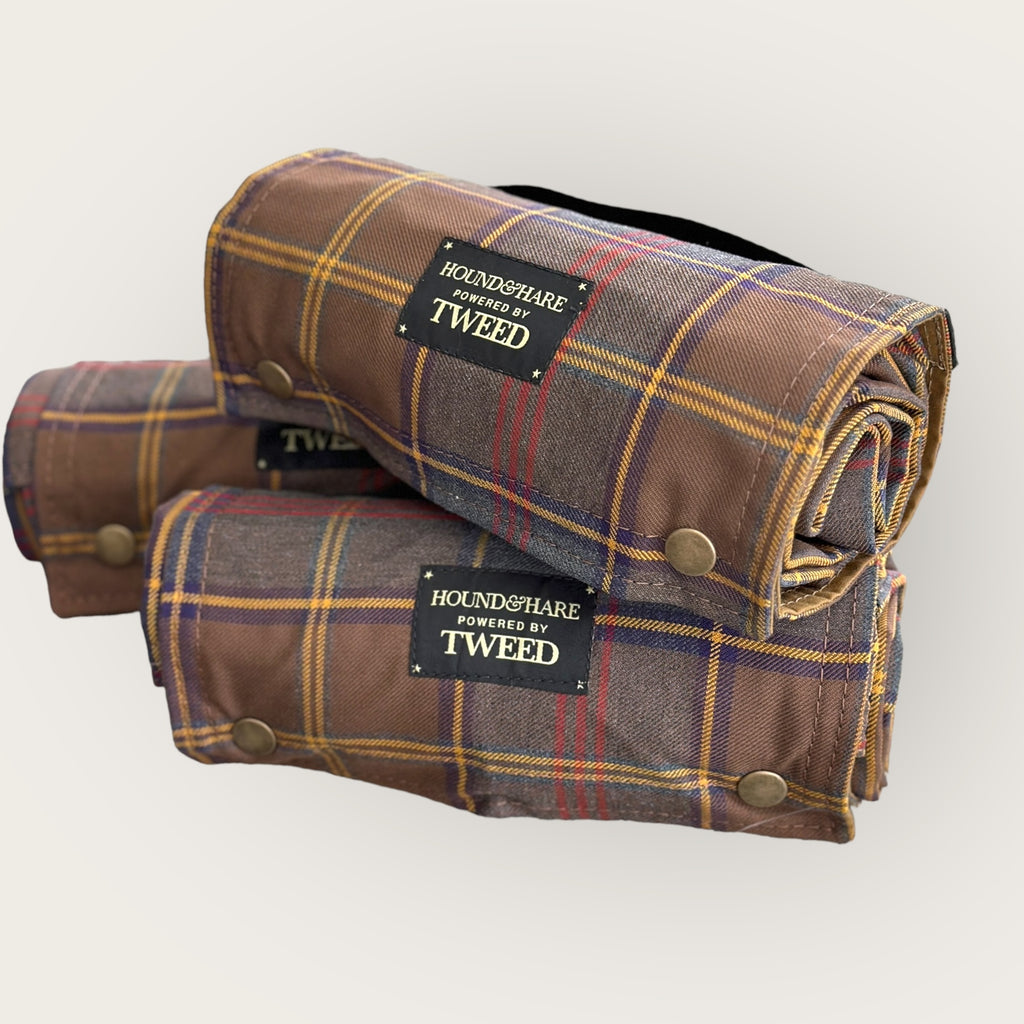 Hound & Hare Tartan and Dry Wax Travel rug - Small - Hound & Hare
