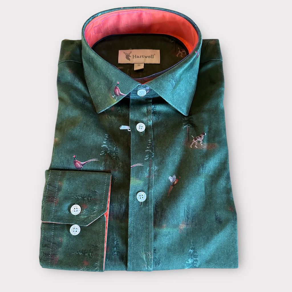 Mens Hunt Camp Shirt - Green - Hound & Hare