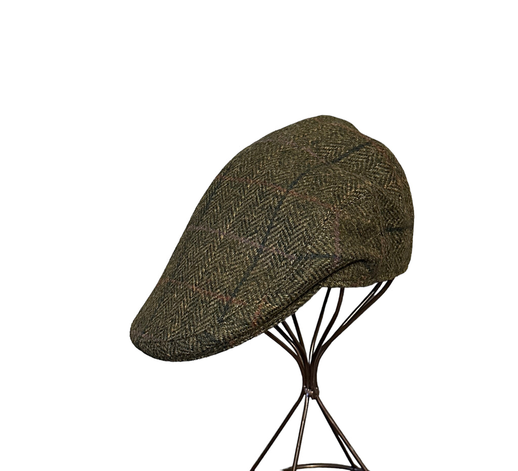 Hound & Hare Tweed Flat Cap - Dark Green - Hound & Hare