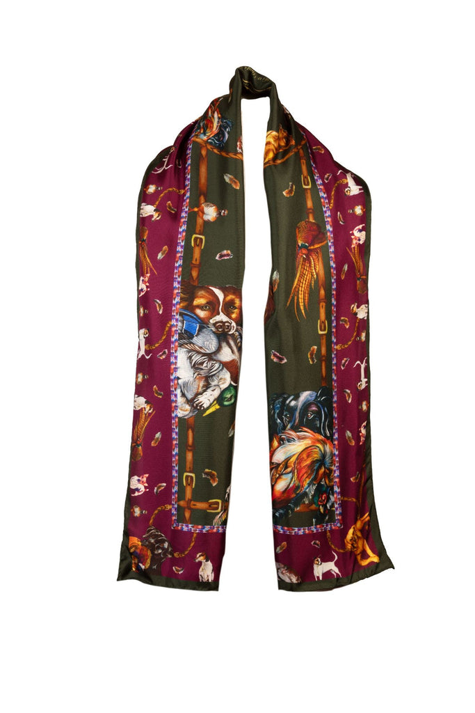 Clare Haggas It's a Dog's Life - Hunter Green & Oxblood - Hound & Hare