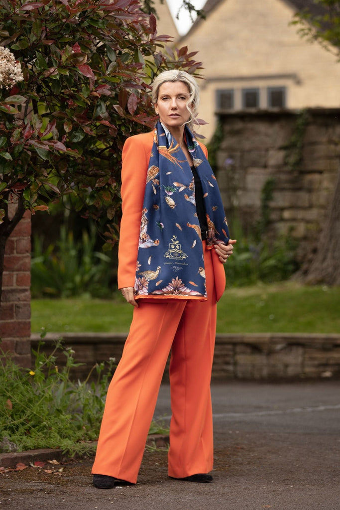 Grouse Misconduct - Navy & Seville Orange - Hound & Hare