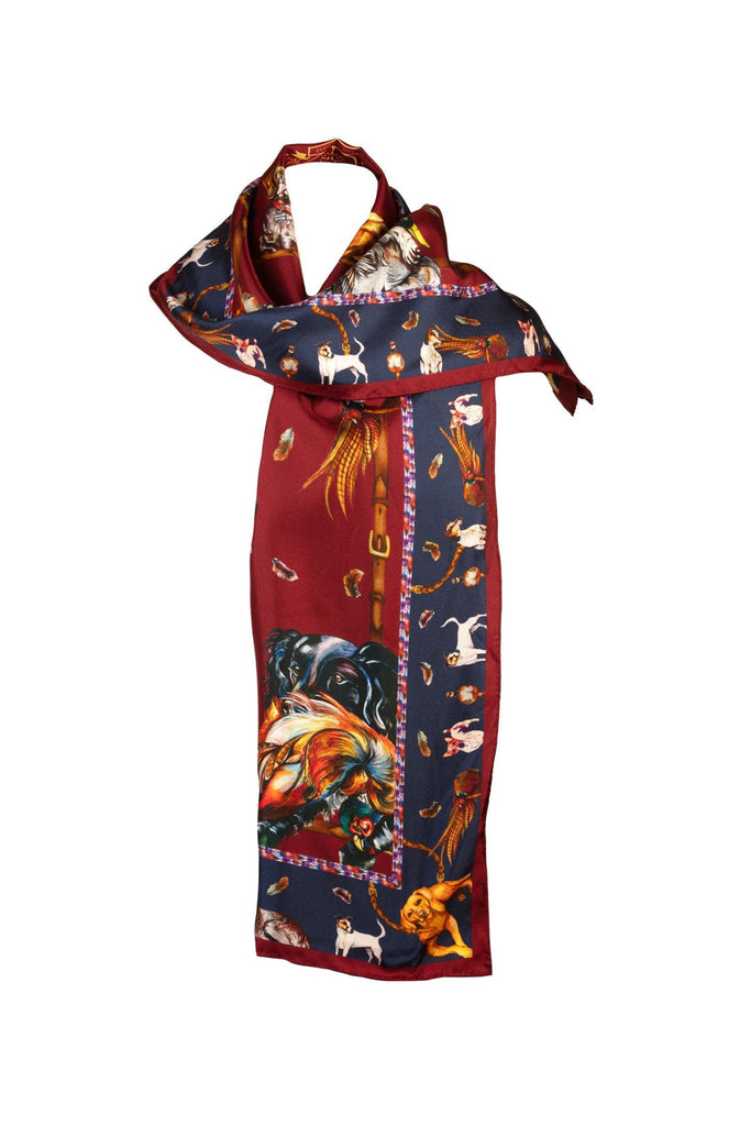 Clare Haggas It's a Dog's Life - Claret & Navy - Hound & Hare