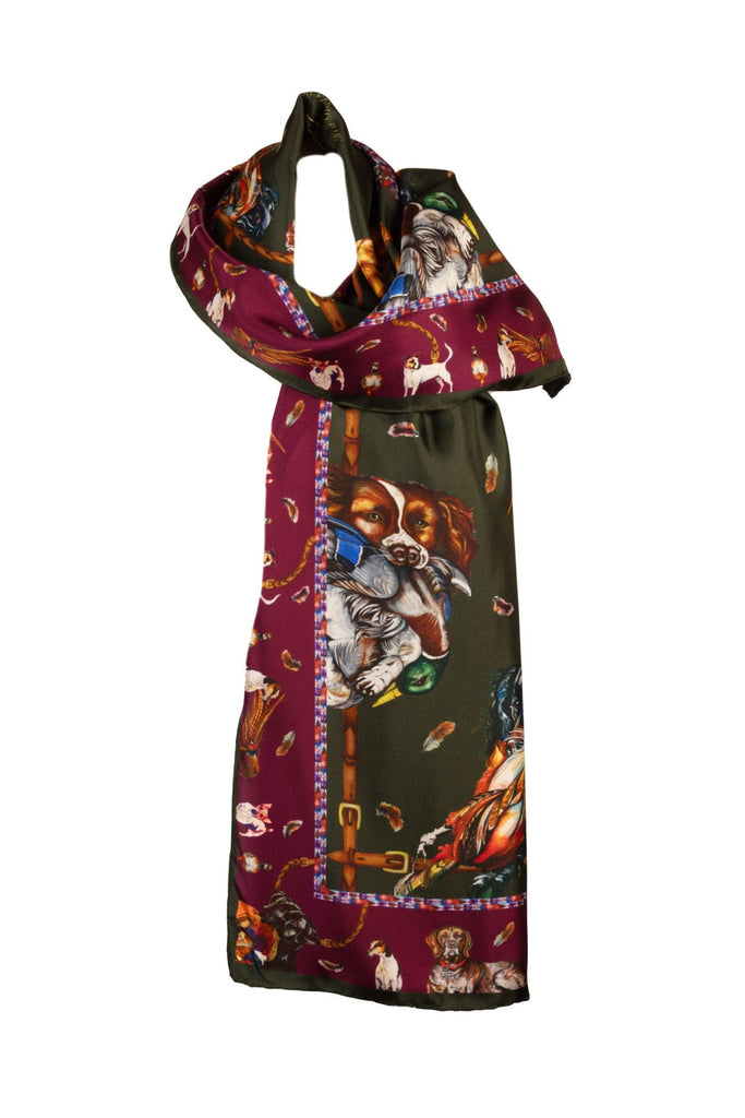 Clare Haggas It's a Dog's Life - Hunter Green & Oxblood - Hound & Hare