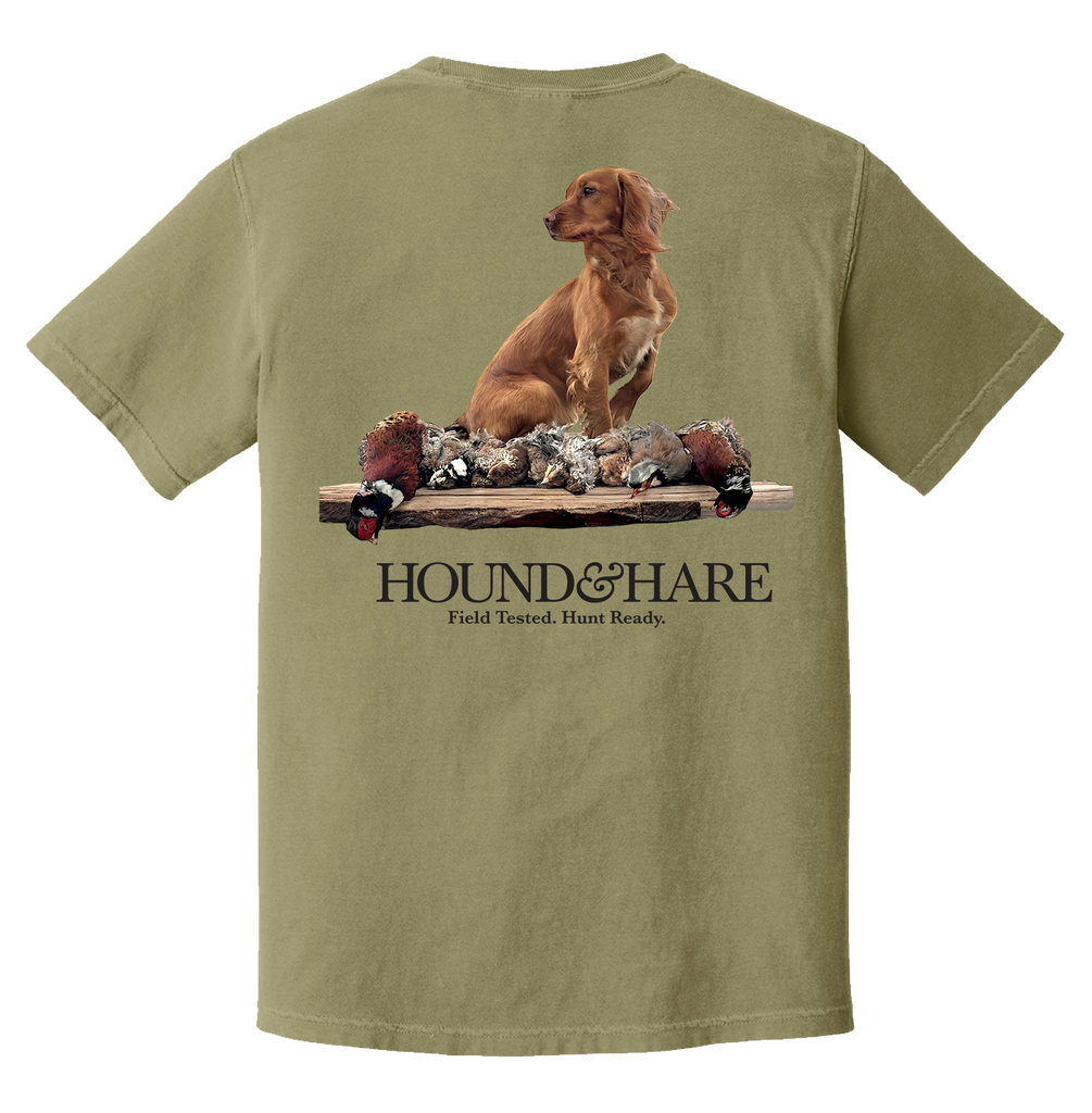 Hound & Hare Field Companion T Shirt - Khaki - Hound & Hare