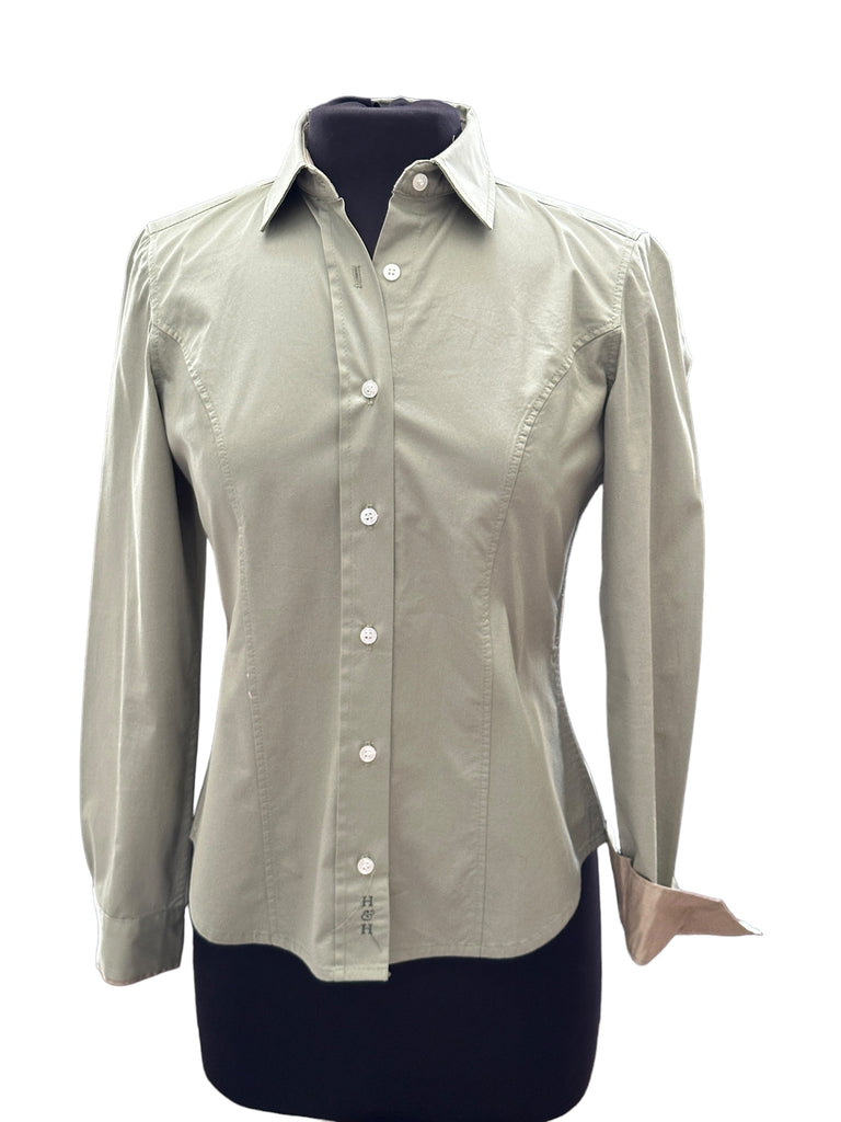 Southern Charm Ladies Luxury Cotton Shirt - Sage Green - Hound & Hare