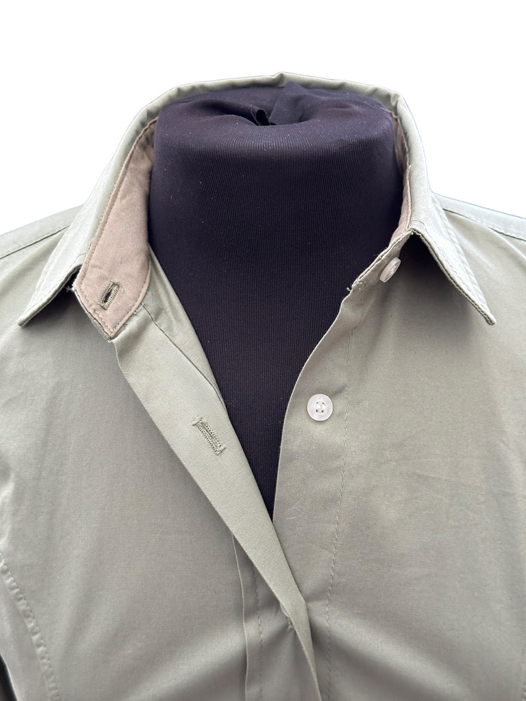 Southern Charm Ladies Luxury Cotton Shirt - Sage Green - Hound & Hare