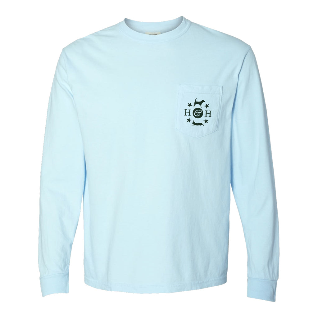 Hound & Hare Gentleman Bob Long Sleeve T Shirt - Chambray