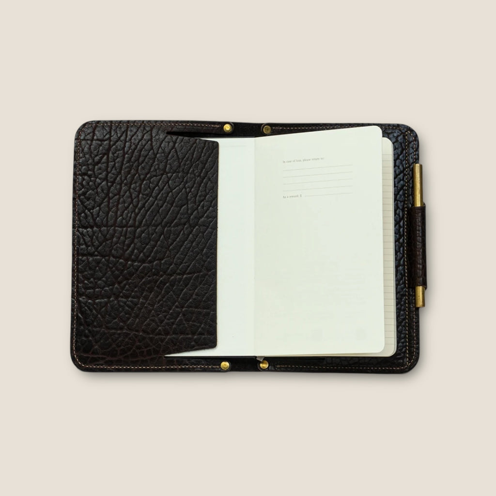 Chocolate Bison Executive Notebook - Kingfisher Leatherworks