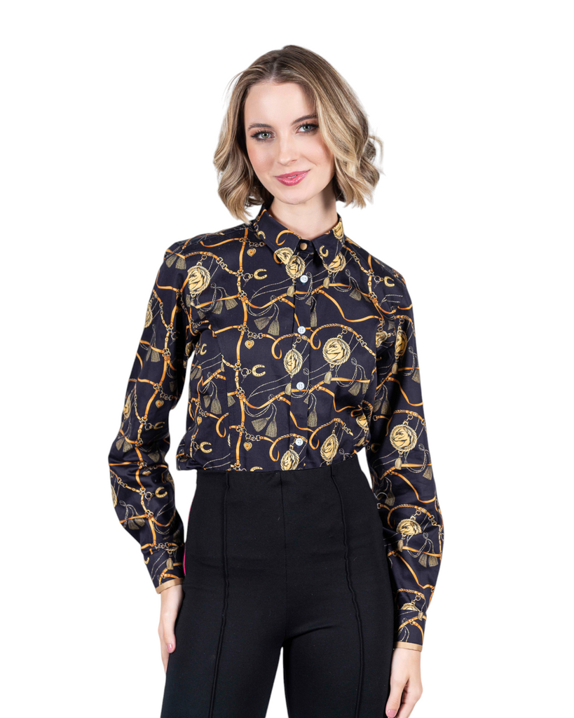 Black & Gold Chains Luxury Shirt - Hound & Hare