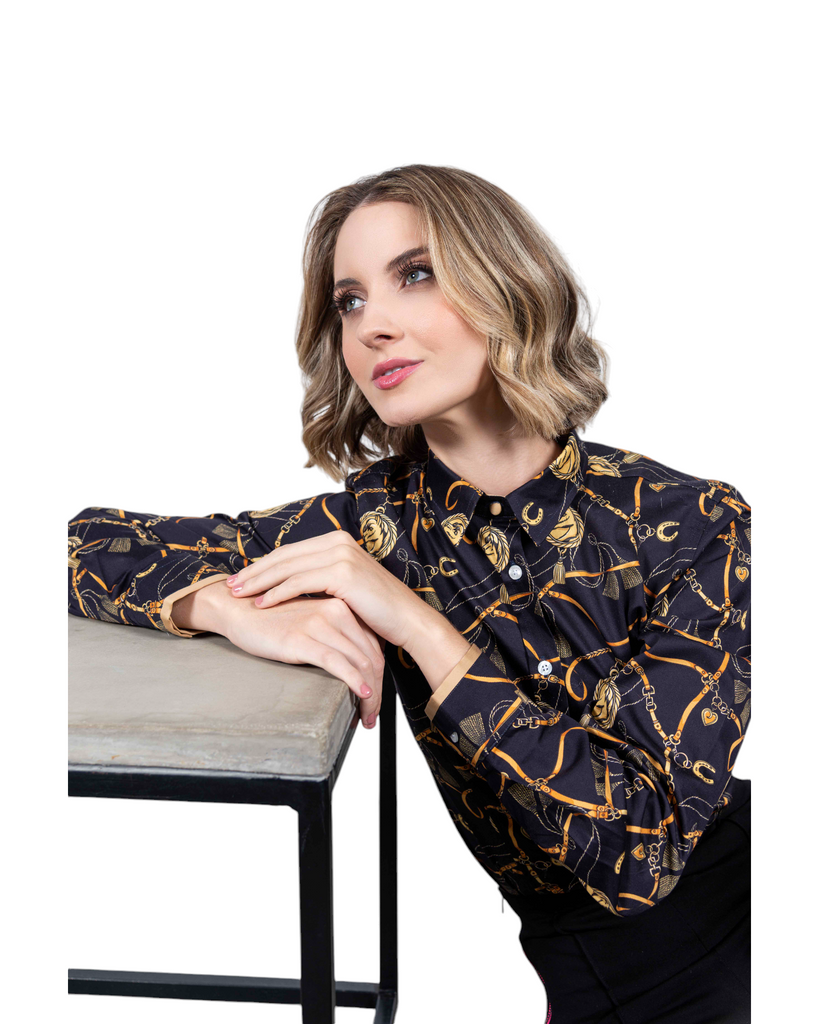 Black & Gold Chains Luxury Shirt - Hound & Hare