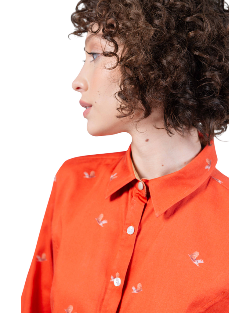 Grouse Luxury Cotton Shirt - Rust - Hound & Hare