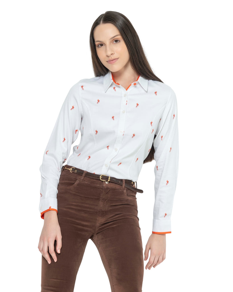 Orange Pheasants Luxury Cotton Shirt - Hound & Hare