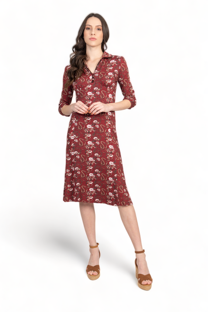 Wine Flowers Dress - Hound & Hare