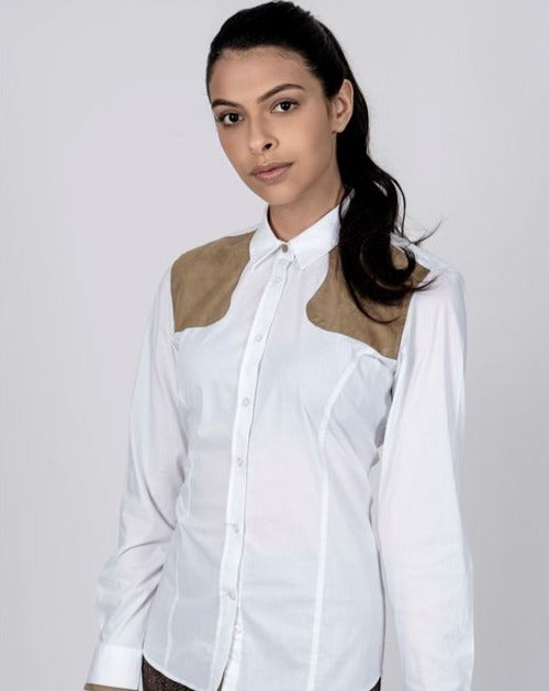 Luxury Cotton Shooting Shirt - White - Hound & Hare