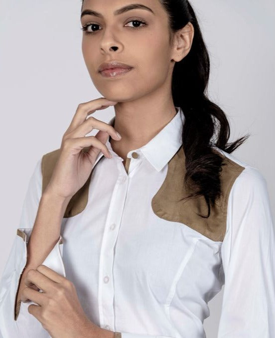 Luxury Cotton Shooting Shirt - White - Hound & Hare