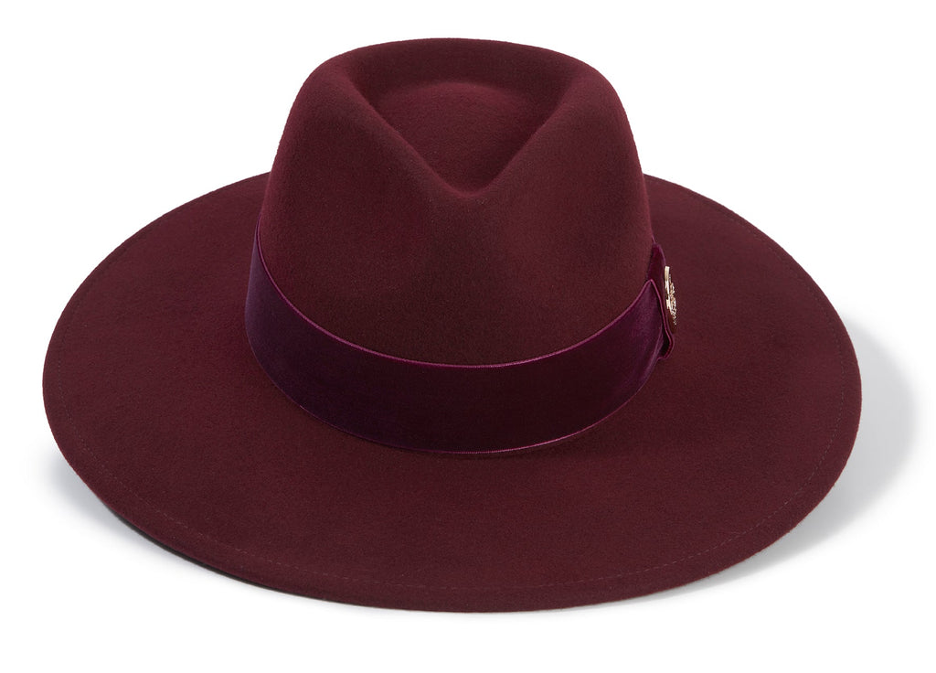 The Oxley Fedora in Plum Velvet - Hound & Hare