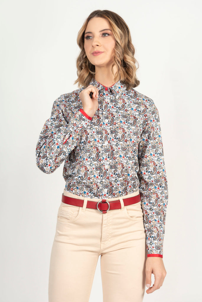 Red Paisley Luxury Cotton Shirt - Hound & Hare