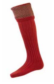 Tayside Shooting Socks with Garter - Chestnut - Hound & Hare