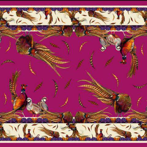 Magenta Clare Haggas Classic Silk Scarf - Hound & Hare