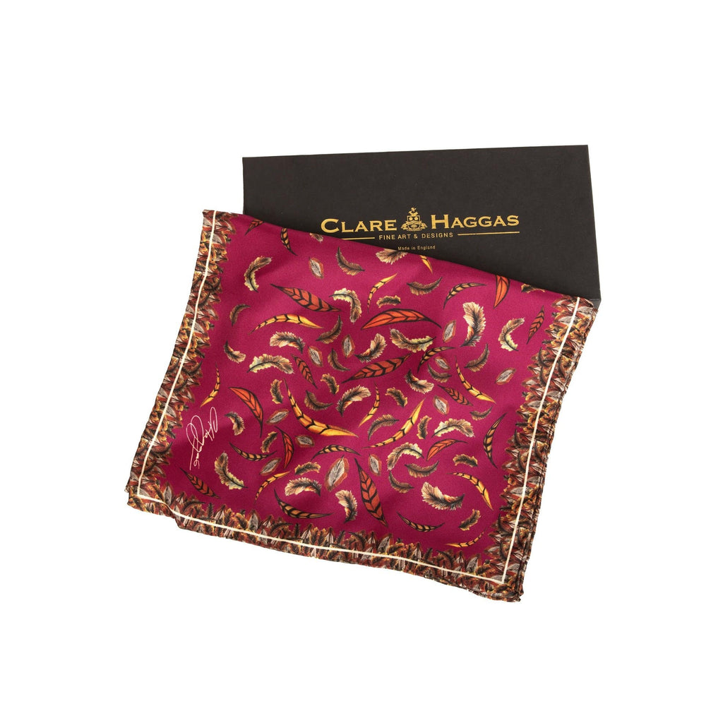 Mulberry Birds of a Feather Clare Haggas Narrow Silk Scarf - Hound & Hare