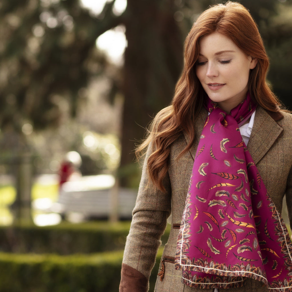 Mulberry Clare Haggas Classic Birds of a Feather Scarf - Hound & Hare