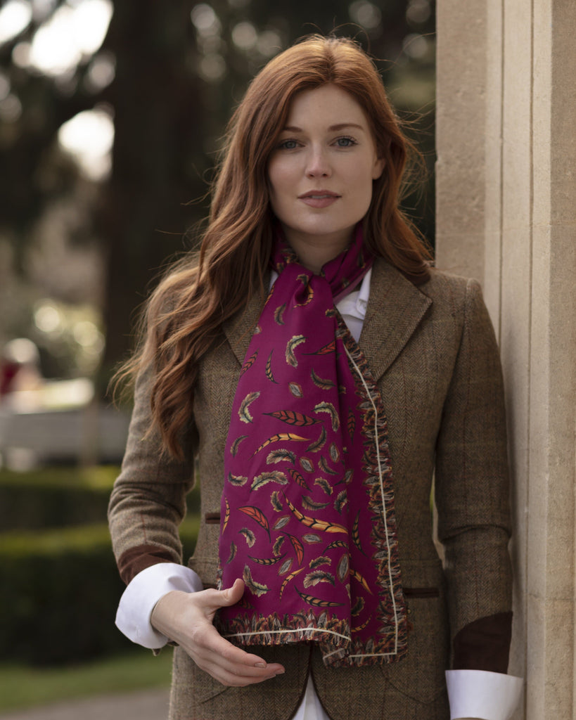Mulberry Clare Haggas Classic Birds of a Feather Scarf - Hound & Hare