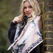 Clare Haggas Classic Signature Monochrome Scarf - Pink - Hound & Hare