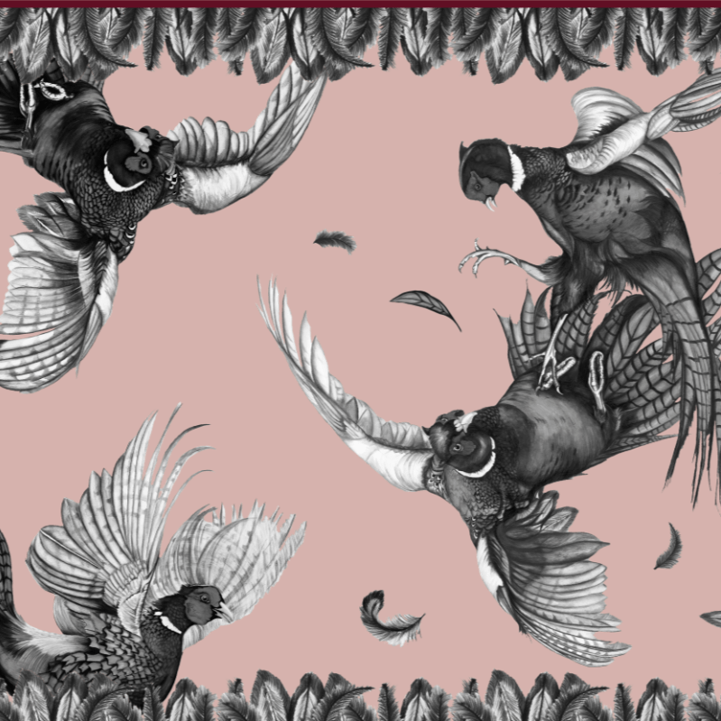 Clare Haggas Classic Signature Monochrome Scarf - Pink - Hound & Hare