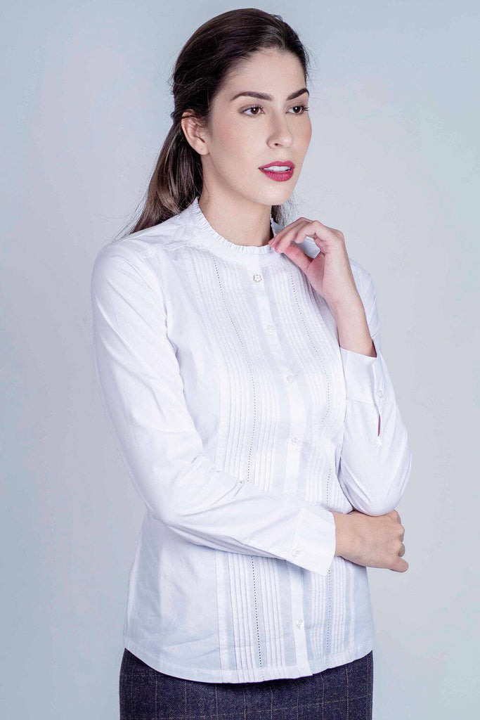 White Pleated Luxury Shirt - Hound & Hare