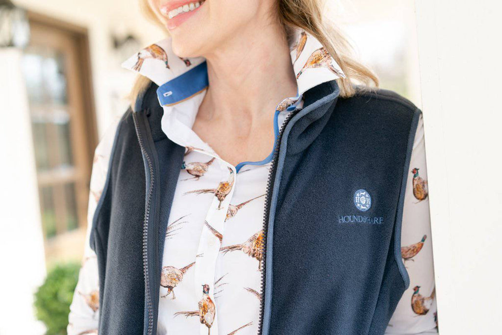 Hound & Hare Ladies Fleece Gilet - Bluegrass Blue - Hound & Hare