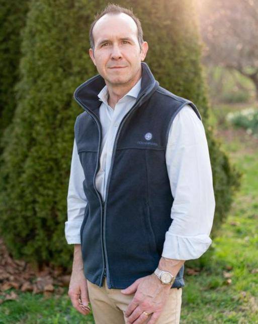 Hound & Hare Men's Fleece Gilet - Bluegrass Blue - Hound & Hare