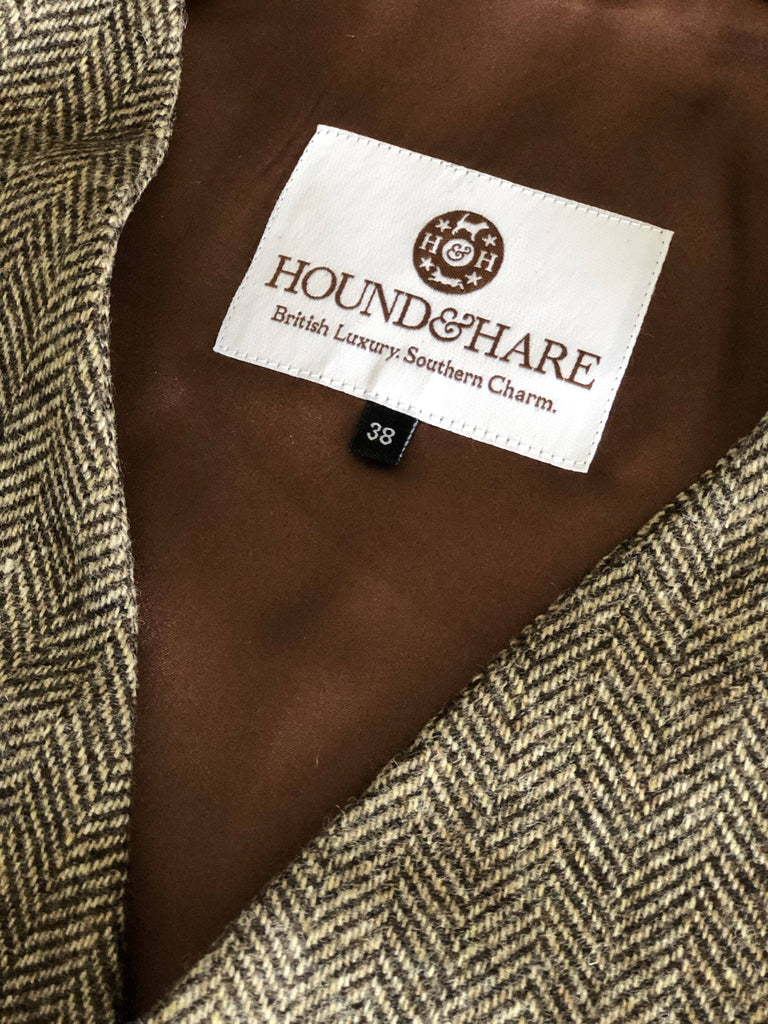 The Dempsey Tweed Waistcoat by Hound & Hare - Brown Herringbone - Hound & Hare