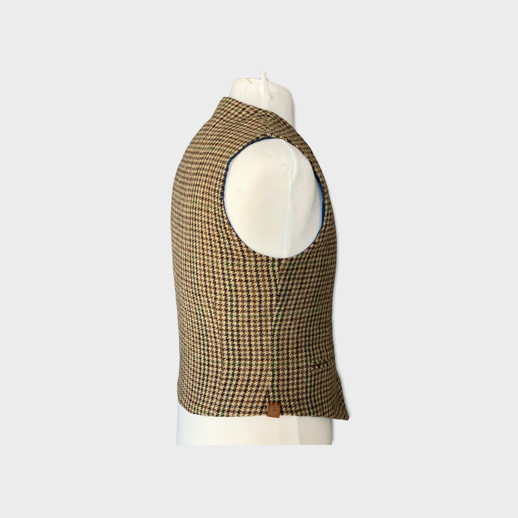 The Dempsey Tweed Waistcoat by Hound & Hare - Gun Check - Hound & Hare