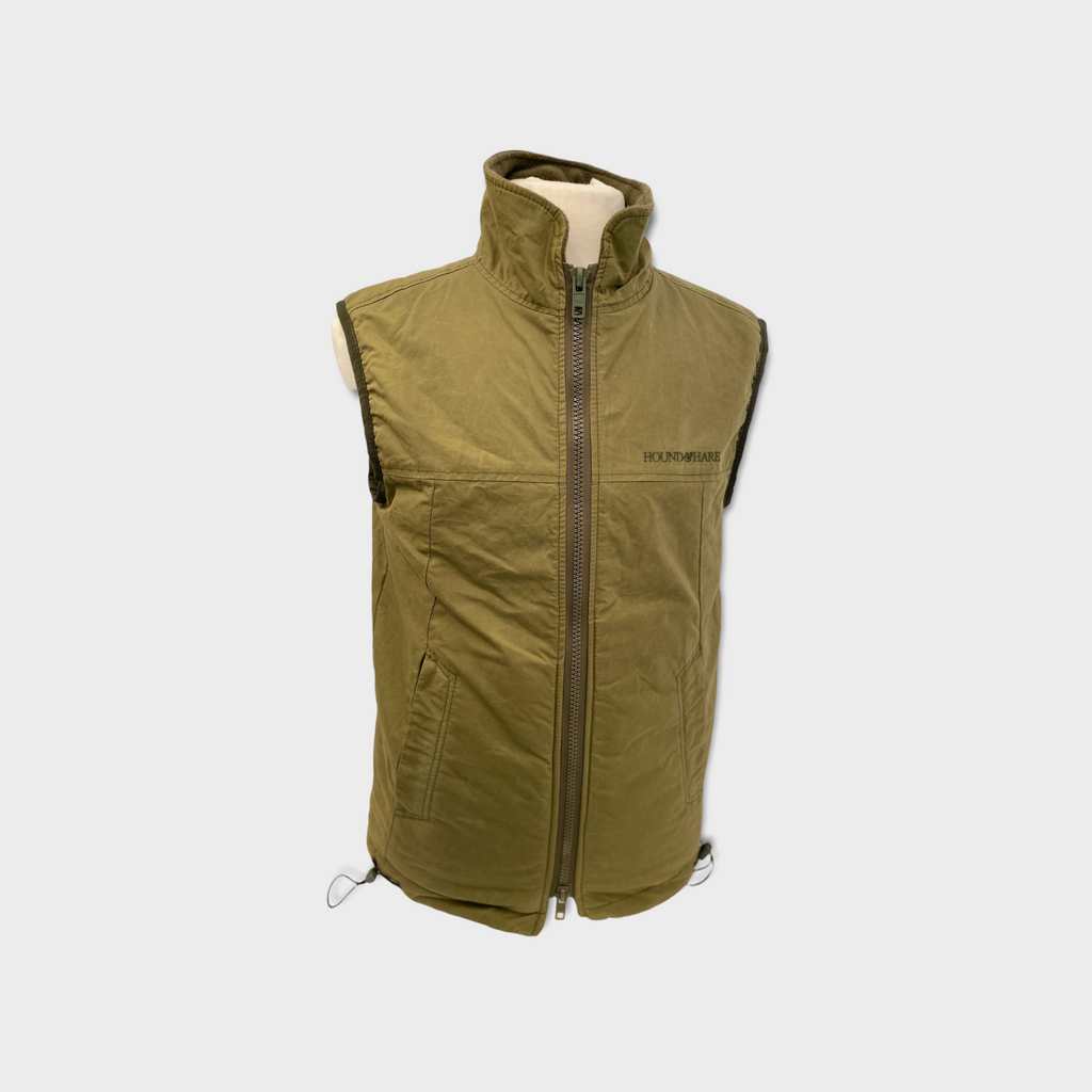 Hound & Hare Men's Douglas Wax Fleece Vest - Dusky Green - Hound & Hare