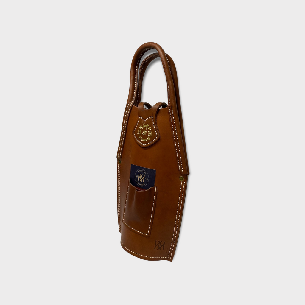Hound & Hare Single Barrel Bottle Tote - Harness Leather - Hound & Hare