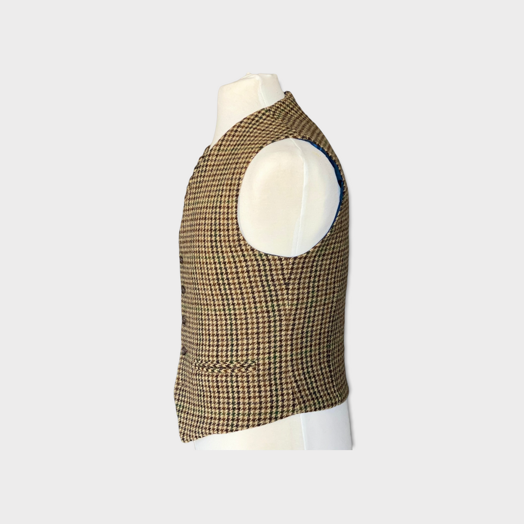 The Dempsey Tweed Waistcoat by Hound & Hare - Gun Check - Hound & Hare