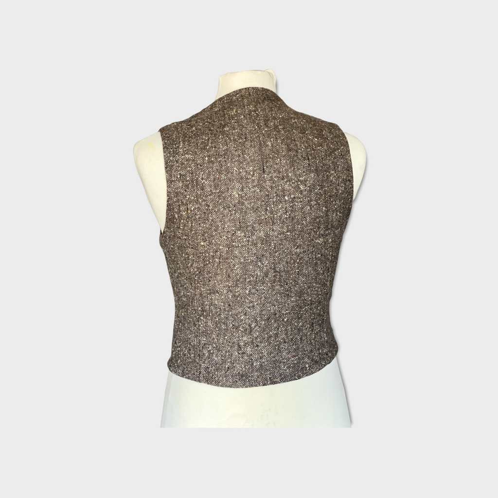 The Dempsey Tweed Waistcoat by Hound & Hare - Fawn Donegal Tweed - Hound & Hare
