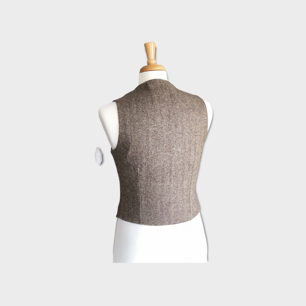 The Dempsey Tweed Waistcoat by Hound & Hare - Brown Herringbone - Hound & Hare