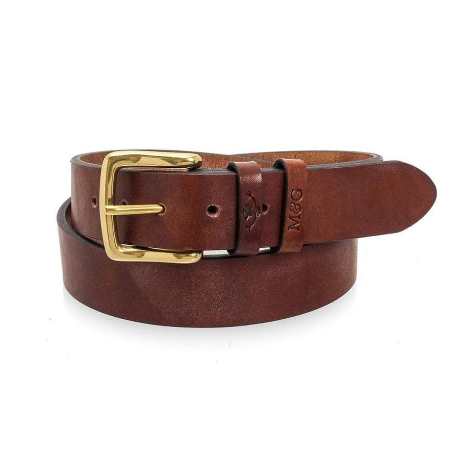 Mackenzie & George Chester Oak Bark Bridle Leather Belt - Hound & Hare