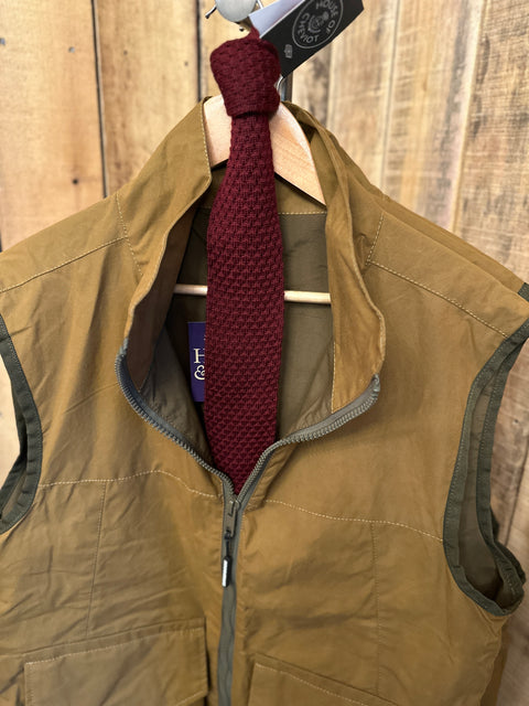 Honeycomb Necktie - Burgundy - Hound & Hare