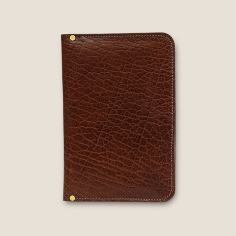 Cognac Bison Executive Notebook - Kingfisher Leatherworks