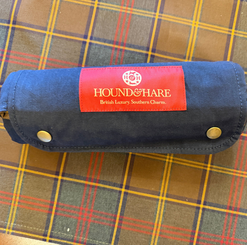 Hound & Hare Tartan and Dry Wax Small Travel Mat 250th USA Edition - Navy - Hound & Hare