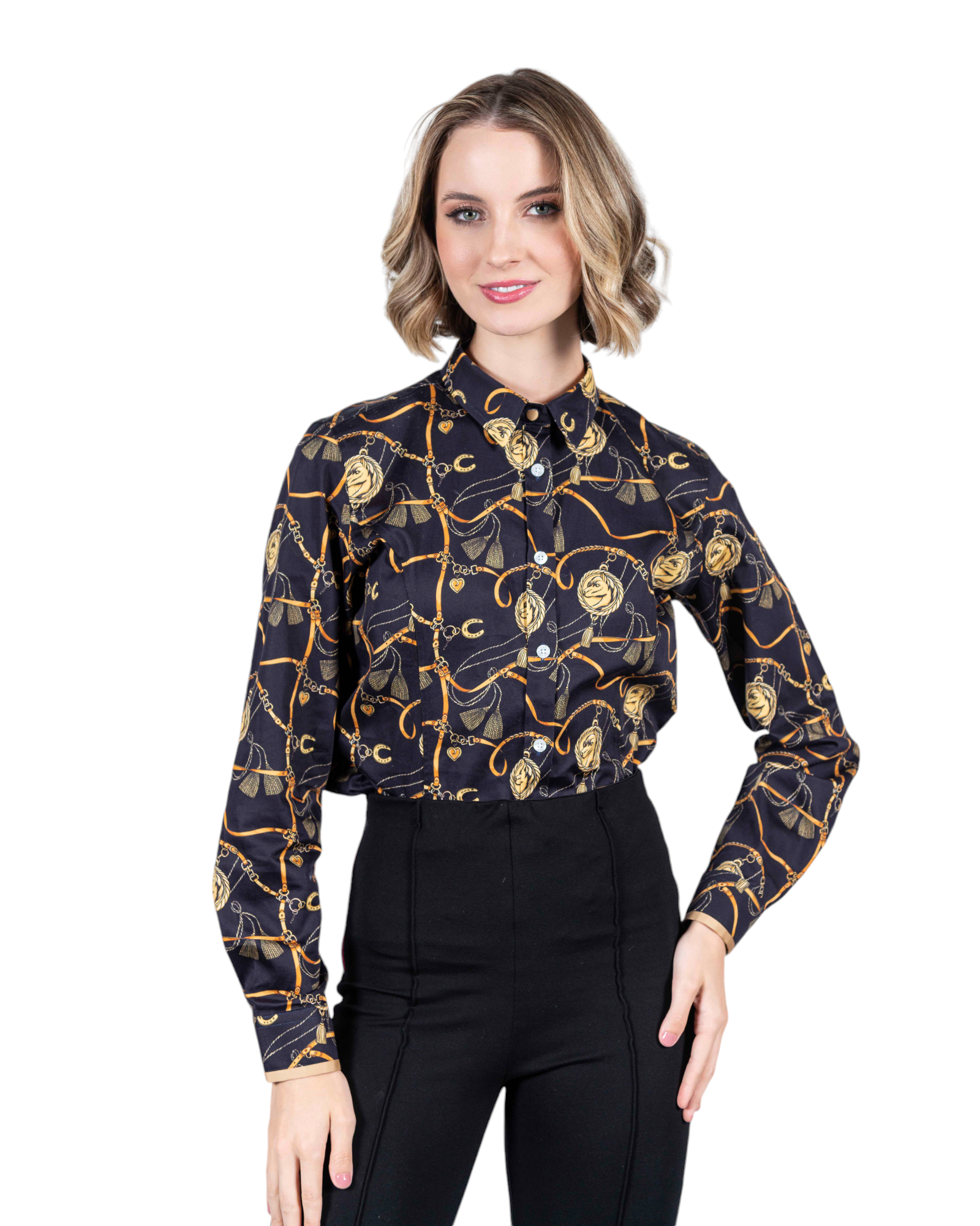 Black Gold Chains Luxury Shirt Hound Hare - Main Image