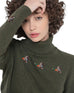 Flying Ducks Roll Neck Sweater - Olive - Hound & Hare