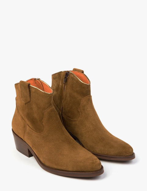 Cassidy Suede Cowboy Boot (Tan) - Penelope Chilvers - Hound & Hare