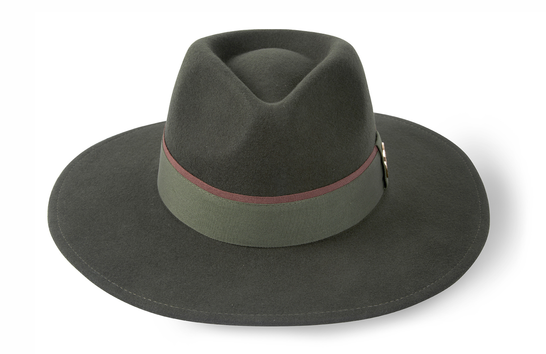 Ashbury Ace Fedora Black Mesh w/ Green Suede - American Hat Makers MED/LG - RARE The Margot Fedora – Classic Black Suede Hat | ASN Hats main image 3