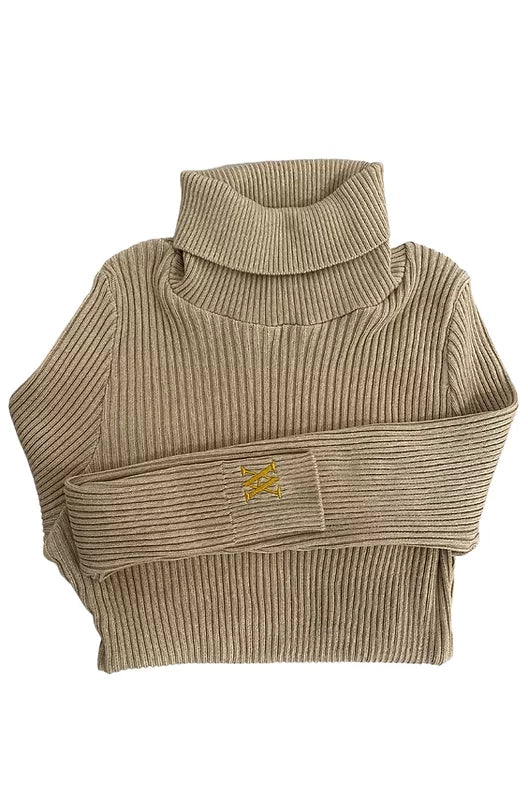 The Elizabeth Roll Neck Sweater- Oatmeal - Hound & Hare