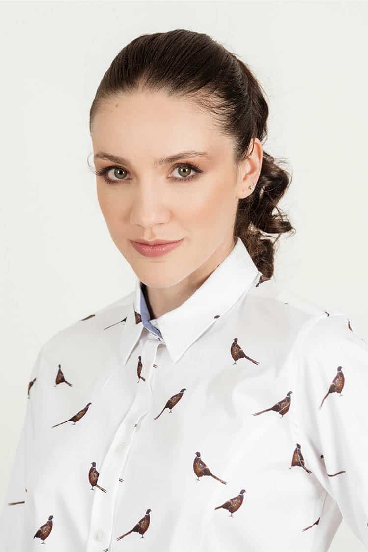 Embroidered-Style Pheasants Luxury Shirt - Hound & Hare