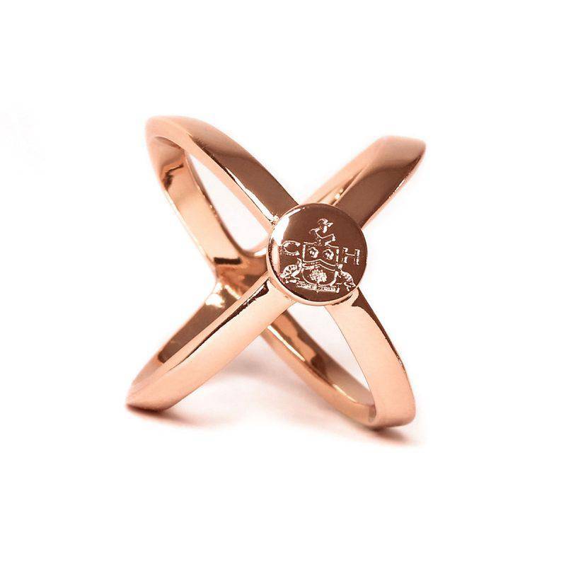 Clare Haggas Scarf Ring in Rose Gold